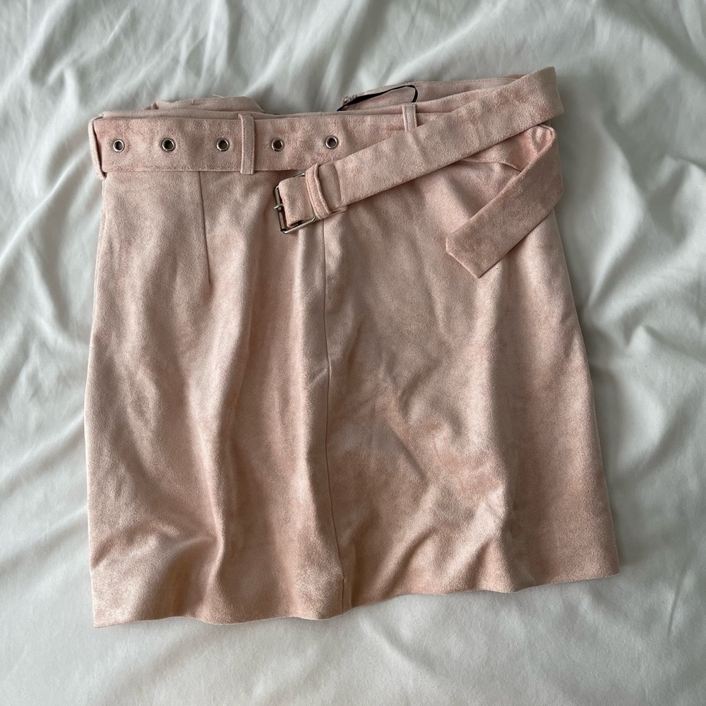 Forever 21 Y2K Pink Suede Skirt size small